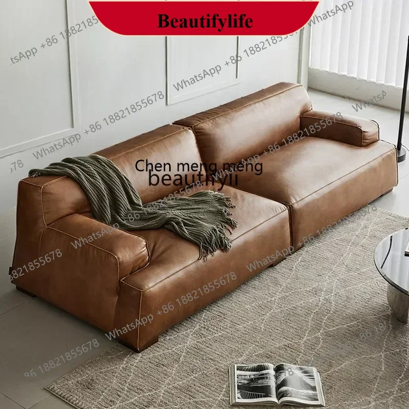 z183 Italian retro leather sofa small apartment living room three-person Damascus oil wax leather straight row sofa
z183 Italian retro leather sofa small apartment living room three-person Damascus oil wax leather straight row sofa