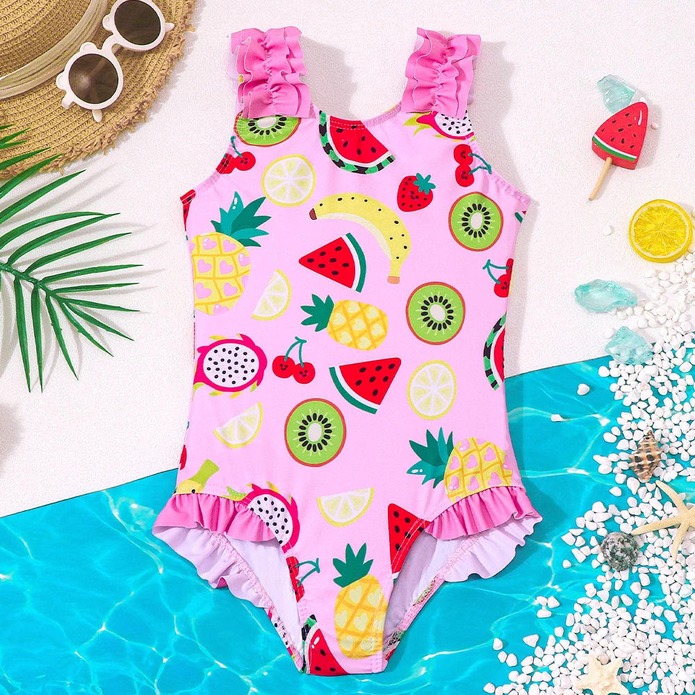 Girls One Piece Swimsuits Fruit Print Bathing Suit Summer Beach Water Sport Ruffles Swimwear Surfing Swimming Costume
Girls One Piece Swimsuits Fruit Print Bathing Suit Summer Beach Water Sport Ruffles Swimwear Surfing Swimming Costume
