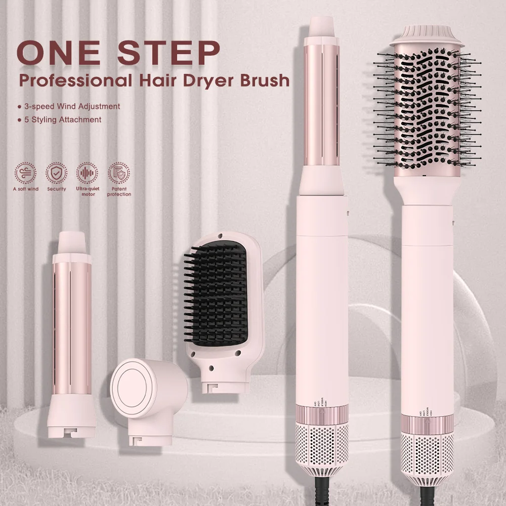 5 in 1 High-Speed Hot Air Styler - Professional Frizz-Free Hair Dryer Brush, Fast Drying Hair Dryer, No Heat Damage Air Styler W
5 in 1 High-Speed Hot Air Styler - Professional Frizz-Free Hair Dryer Brush, Fast Drying Hair Dryer, No Heat Damage Air Styler W