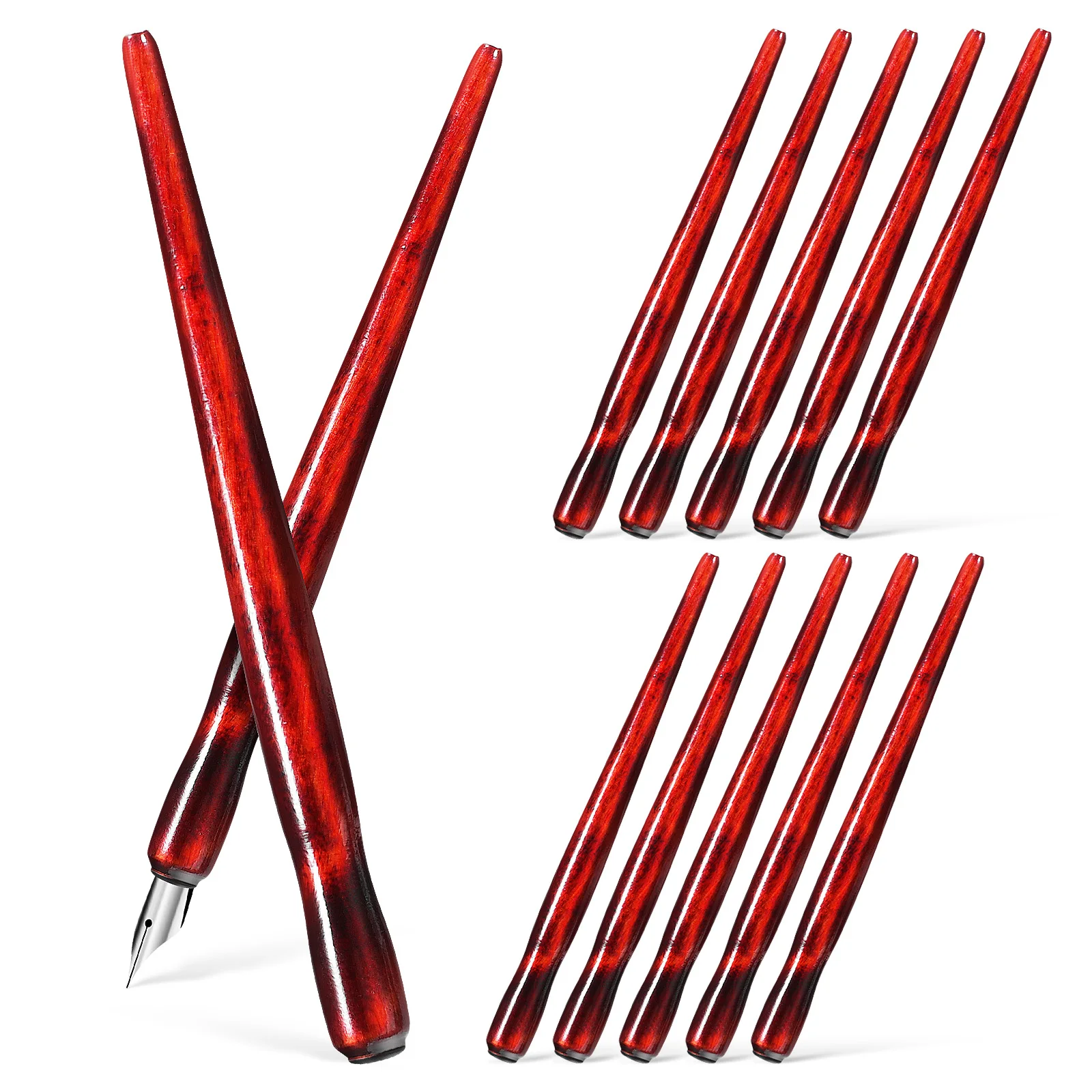 12 Pcs Pen Rods Comfortable Grip Calligraphy Writing Comic Dip Pens Student Holders Wooden Drawing Tools Portable
12 Pcs Pen Rods Comfortable Grip Calligraphy Writing Comic Dip Pens Student Holders Wooden Drawing Tools Portable