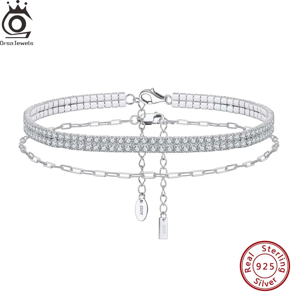 ORSA JEWELS Двухслойный теннисный браслет 4,5 мм, серебро 925 пробы, серебро, скрепка для ног, цепочка для ног, браслеты Iced Out с блестящим цирконом SSA03
ORSA JEWELS Двухслойный теннисный браслет 4,5 мм, серебро 925 пробы, серебро, скрепка для ног, цепочка для ног, браслеты Iced Out с блестящим цирконом SSA03