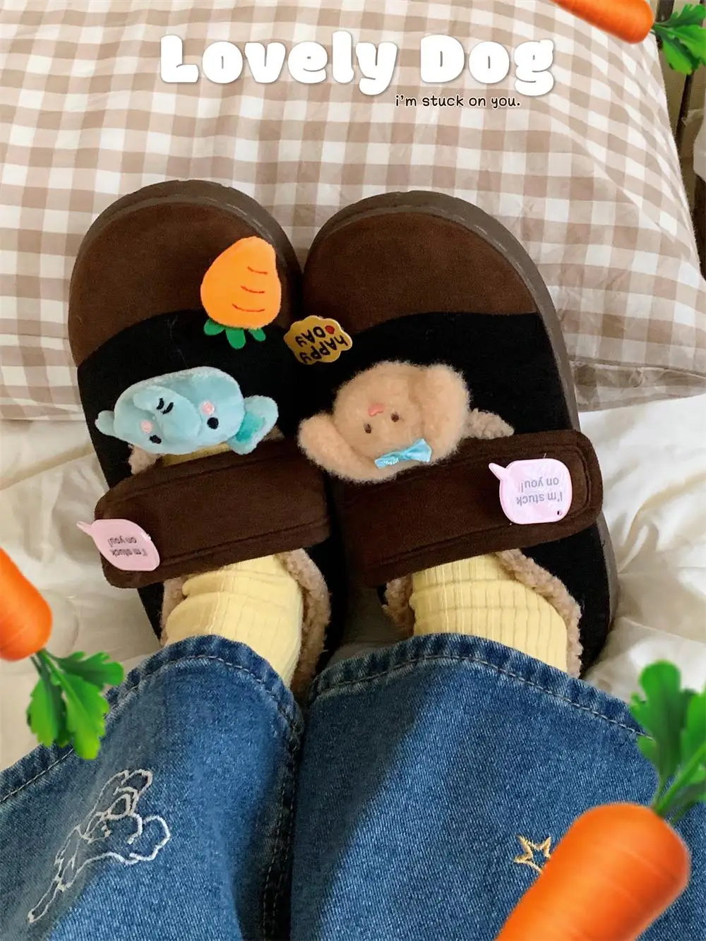 Cute Elephant Print Cotton Slippers for Women Winter Warm Anti-Slip Adhesive Casual Shoes Comfortable Soft Fur Lined
Cute Elephant Print Cotton Slippers for Women Winter Warm Anti-Slip Adhesive Casual Shoes Comfortable Soft Fur Lined