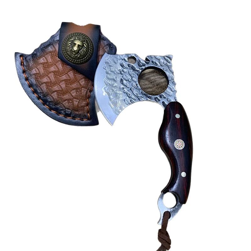 New Multifunctional Mini Redwood Handle Axe Convenient for Classic Damascus Hand Forging Household Garden EDC Hand Tools 
New Multifunctional Mini Redwood Handle Axe Convenient for Classic Damascus Hand Forging Household Garden EDC Hand Tools