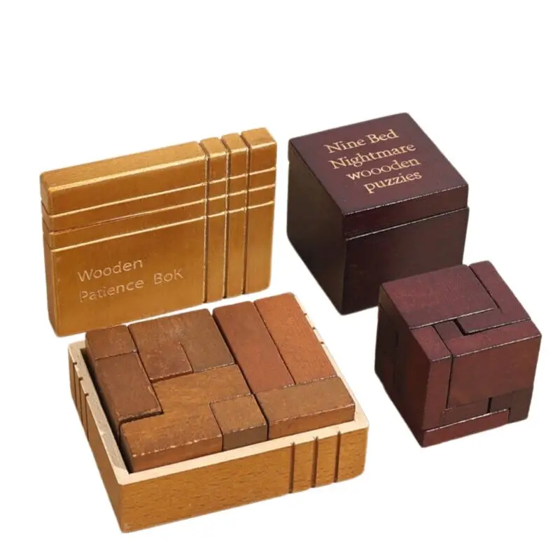 New Challenging Intelligence Logic Mind Brain Teasers Wooden Box Puzzles
New Challenging Intelligence Logic Mind Brain Teasers Wooden Box Puzzles