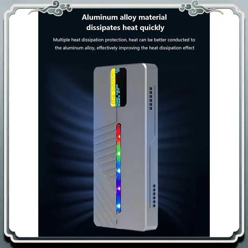 Premium 10Gbps RGB SSD M2 NVME NGFF Enclosure With Display Screen M/B+M Key M.2 External HD Case 4TB Type C Ard Drive Enclosure
Premium 10Gbps RGB SSD M2 NVME NGFF Enclosure With Display Screen M/B+M Key M.2 External HD Case 4TB Type C Ard Drive Enclosure