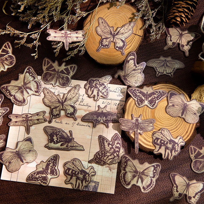 45 pcs/lot Stickers Simple line butterfly flower book retro handbook DIY material decorative stickers 6 options
45 pcs/lot Stickers Simple line butterfly flower book retro handbook DIY material decorative stickers 6 options