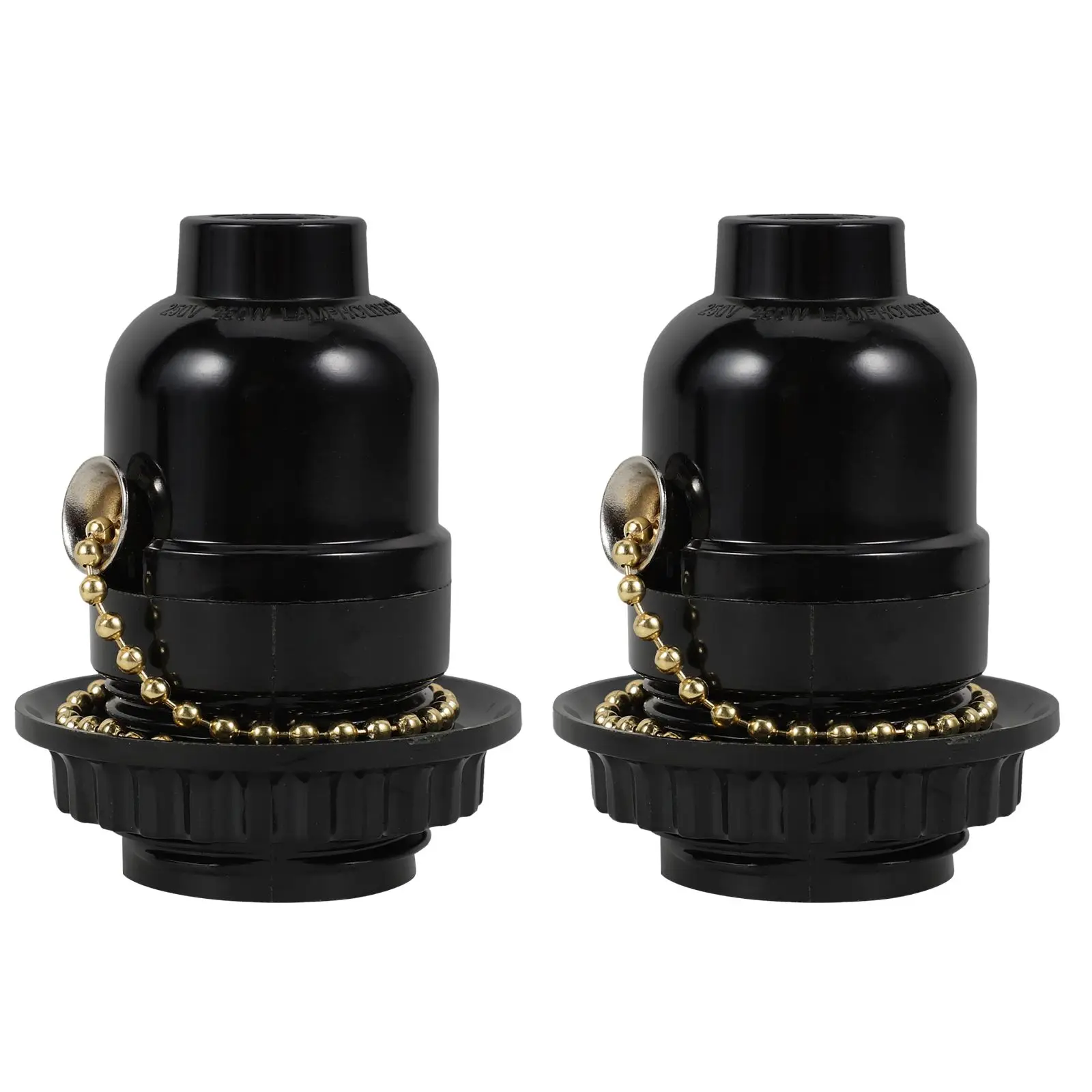 2Pcs E27 Lamp Base Socket Durable Screw Type Removable Shade Collar Pull Chain Switch Light Bulb Bases Adapter Lamp Holder
2Pcs E27 Lamp Base Socket Durable Screw Type Removable Shade Collar Pull Chain Switch Light Bulb Bases Adapter Lamp Holder
