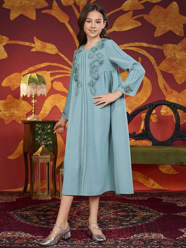 Morocco Muslim Kids Girls Embroidery Maxi Dress Robe Ramadan Eid Djellaba Islamic Children Clothing Arabic Abaya Turkey Caftan
Morocco Muslim Kids Girls Embroidery Maxi Dress Robe Ramadan Eid Djellaba Islamic Children Clothing Arabic Abaya Turkey Caftan
