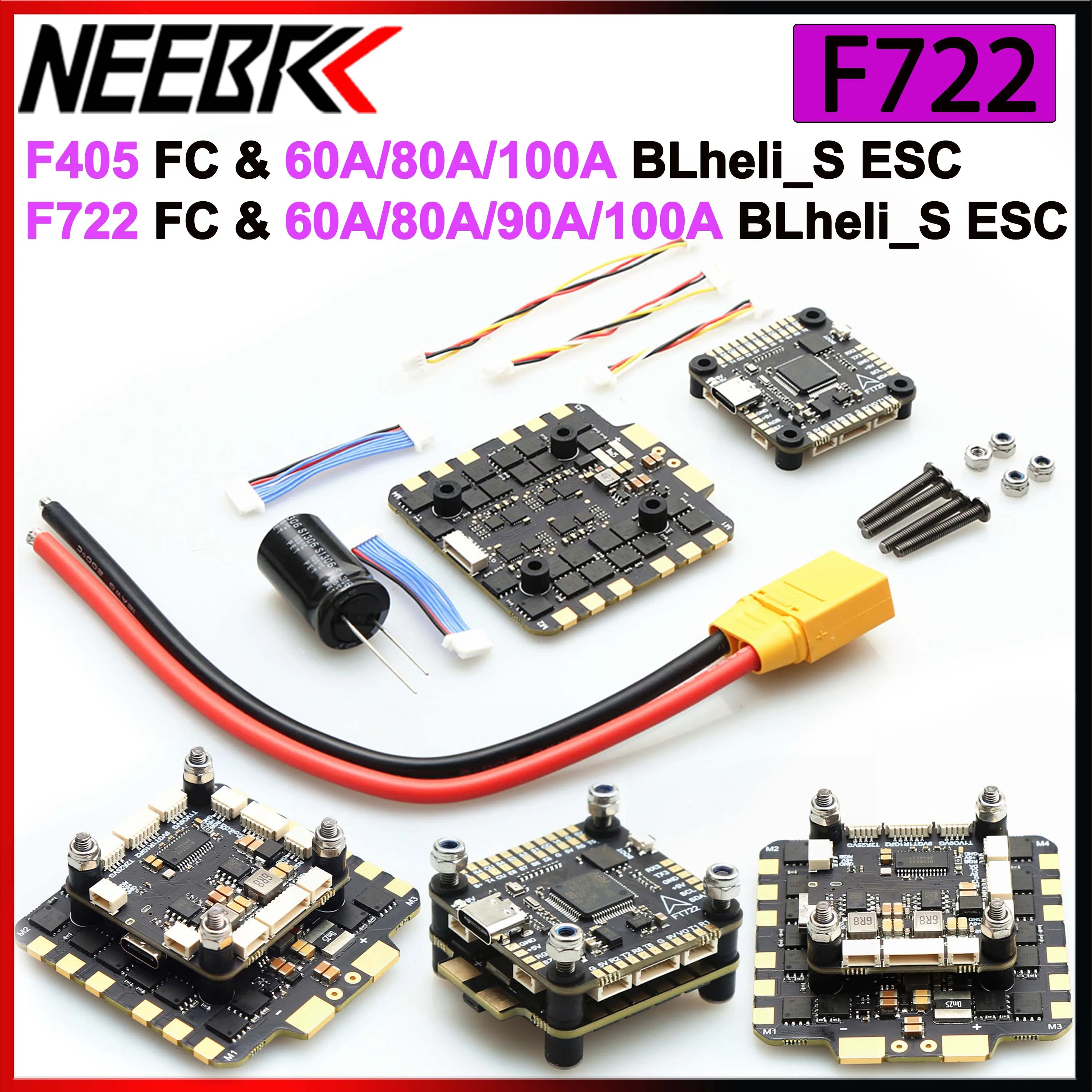 Контроллер полета F4 F405 F7 F722 FC 60A 80A 100A Stack 4in1 BLheli_S ESC BetaFlight/INAV для Mark4 FPV Дрон Самолет Фристайл 
Контроллер полета F4 F405 F7 F722 FC 60A 80A 100A Stack 4in1 BLheli_S ESC BetaFlight/INAV для Mark4 FPV Дрон Самолет Фристайл