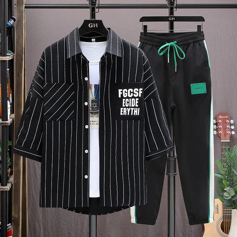 Summer Men's Cotton T-irt ort Sve Loose Casual Pants Seven-Foot-Sve irt Two-Piece Set Comfortable Breathable Spor...
Summer Men's Cotton T-irt ort Sve Loose Casual Pants Seven-Foot-Sve irt Two-Piece Set Comfortable Breathable Spor...