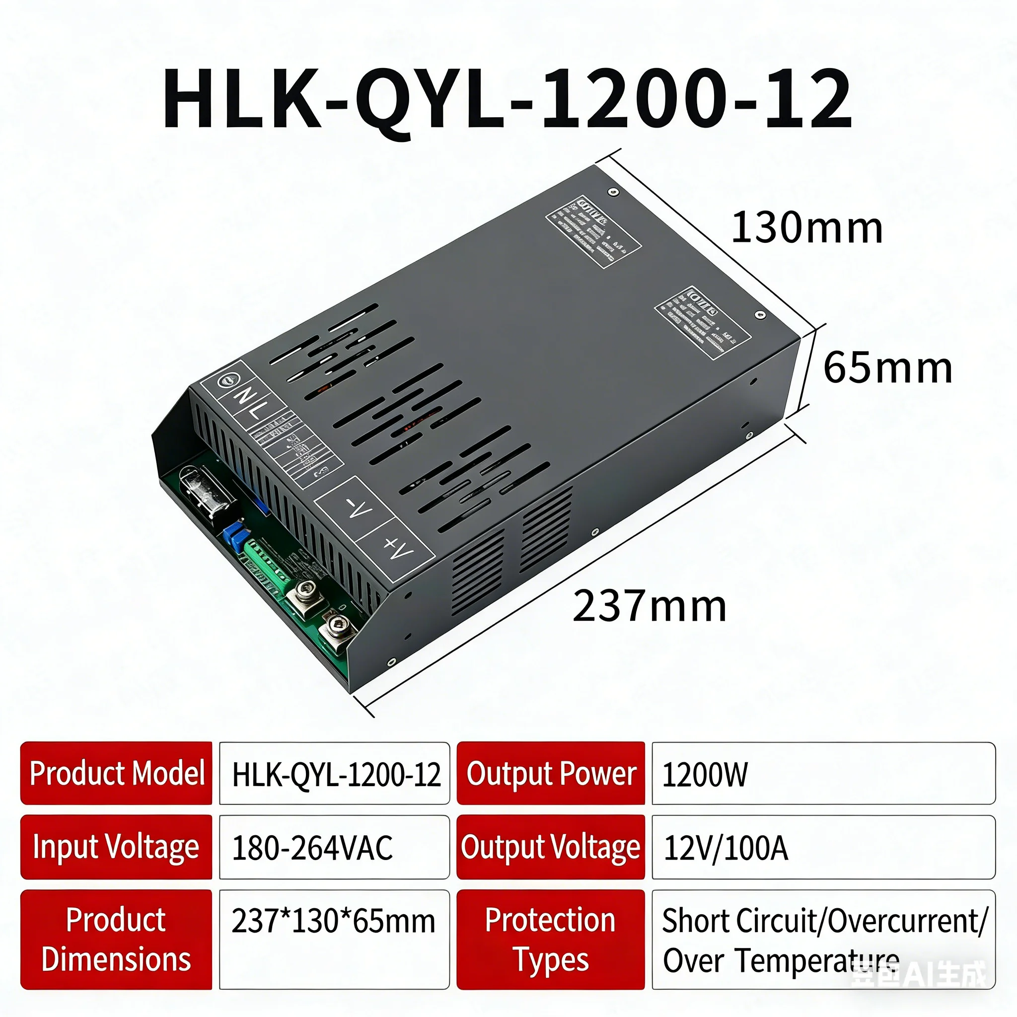 Интеллектуальный импульсный источник питания Hi-link 1200W, 12В-300В, CV&CC, промышленный, с полной защитой
Интеллектуальный импульсный источник питания Hi-link 1200W, 12В-300В, CV&CC, промышленный, с полной защитой