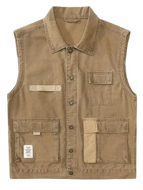 Men's Casual Svel Vest Multi-ket Workwear Trendy Brand Outerwear Jaet Large Size oulder Pad Vest Spring 2025
Men's Casual Svel Vest Multi-ket Workwear Trendy Brand Outerwear Jaet Large Size oulder Pad Vest Spring 2025