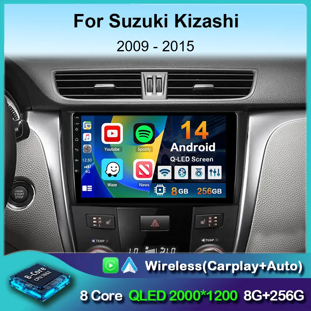 Android 14 CarPlay Авто WIFI + 4G для Suzuki Kizashi 2009 - 2015 автомобильное радио GPS-навигация стерео Мультимедийный видеоплеер головное устройство
Android 14 CarPlay Авто WIFI + 4G для Suzuki Kizashi 2009 - 2015 автомобильное радио GPS-навигация стерео Мультимедийный видеоплеер головное устройство