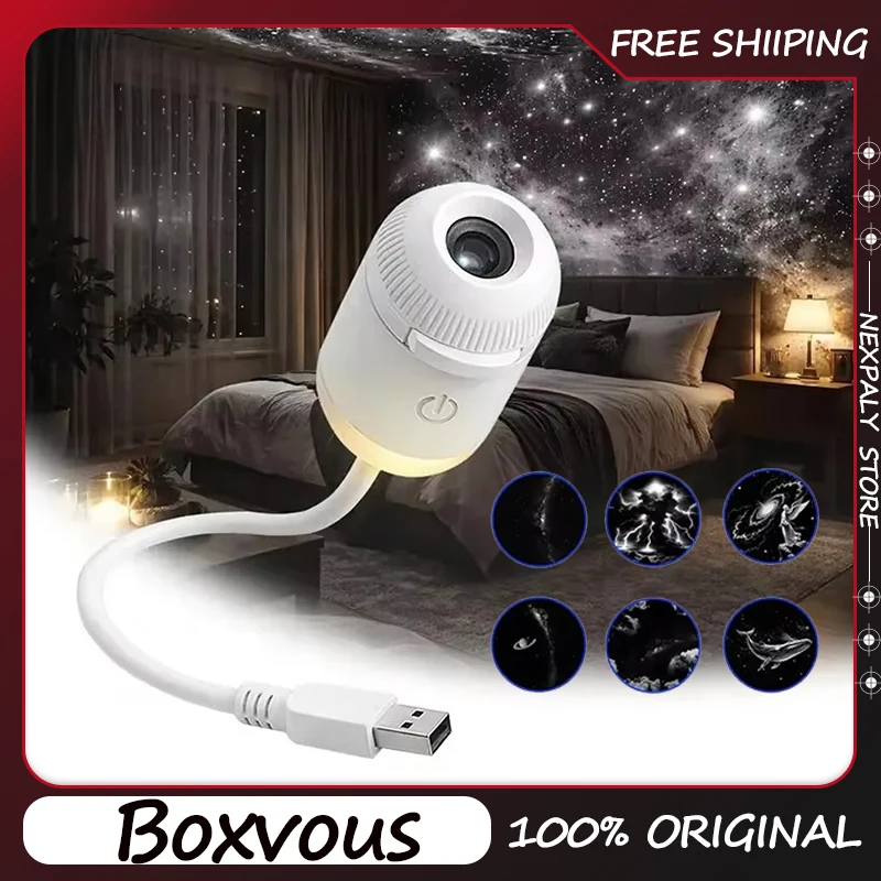 Boxvous Mini Galaxy Star Projector Two in One Night Light Home Background Atmosphere Light Bedroom Car Decoration Exquisite Gift
Boxvous Mini Galaxy Star Projector Two in One Night Light Home Background Atmosphere Light Bedroom Car Decoration Exquisite Gift