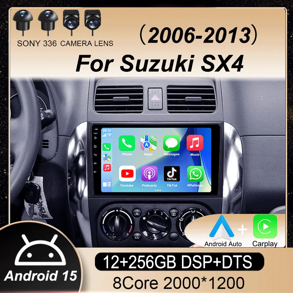 Android15 Car Radio For Suzuki SX4 2006-2013 Fiat Sedici 2005-2014 Multimedia Video Player Navigation 2din Carplay Stereo Audio
Android15 Car Radio For Suzuki SX4 2006-2013 Fiat Sedici 2005-2014 Multimedia Video Player Navigation 2din Carplay Stereo Audio