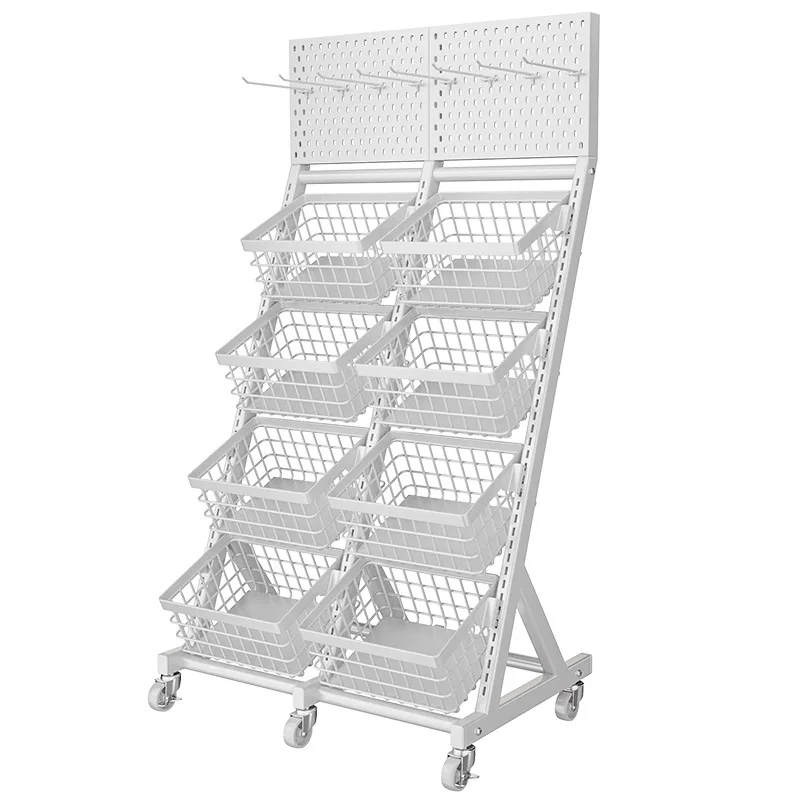 Snack storage rack, living room toy storage trolley, floor-to-ceiling multi-layer fruit commercial display rack
Snack storage rack, living room toy storage trolley, floor-to-ceiling multi-layer fruit commercial display rack