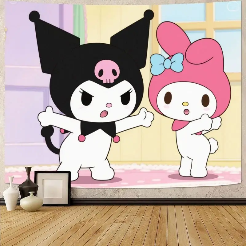 1PC Sanrio Kuromi My Melody Kawaii Anime Tapestry, Pink Black Polyester Wall Art Decor for Bedroom Living Room Dorm Gift
1PC Sanrio Kuromi My Melody Kawaii Anime Tapestry, Pink Black Polyester Wall Art Decor for Bedroom Living Room Dorm Gift