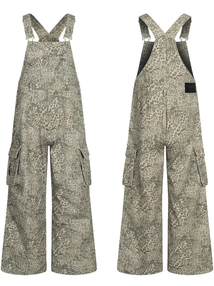 Рабочие комбинезоны KN в американском ретро-стиле, унисекс, с леопардовым принтом, прямые, свободного кроя, универсальные, широкие штанины, длина в пол
Рабочие комбинезоны KN в американском ретро-стиле, унисекс, с леопардовым принтом, прямые, свободного кроя, универсальные, широкие штанины, длина в пол