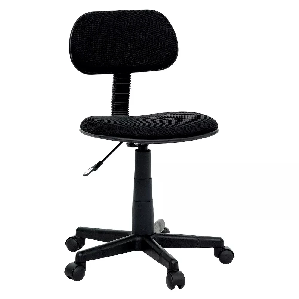 1pc Small Armless Task Chair Black with Wheels,Adjustable Rolling Desk Chair with Low Back,Comfortable Kids Home Office Chair
1pc Small Armless Task Chair Black with Wheels,Adjustable Rolling Desk Chair with Low Back,Comfortable Kids Home Office Chair