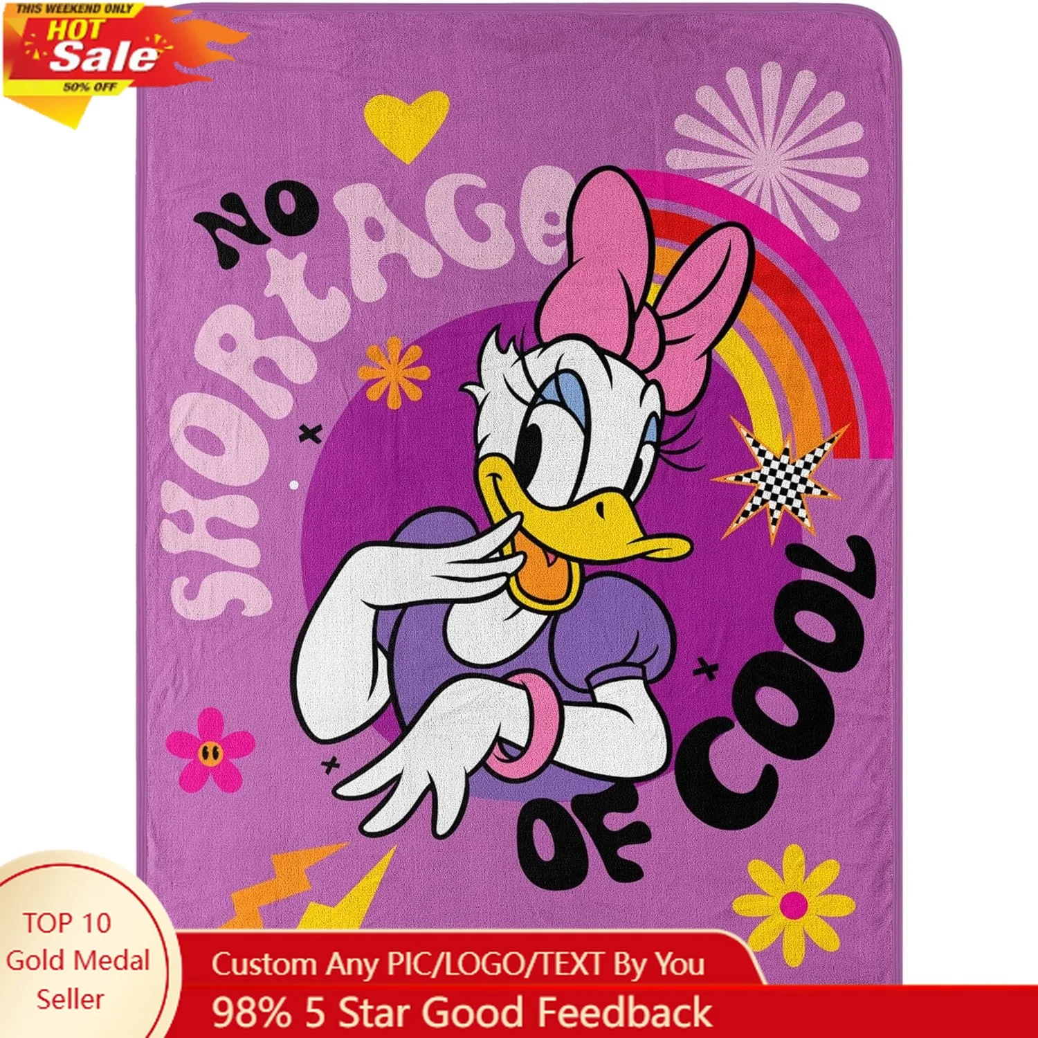 Daisy Duck Blankets Disney Cartoon Plush Blanket Soft Indoor Decoration Adult Child Holiday Party Gifts Warm Custom Wearable
Daisy Duck Blankets Disney Cartoon Plush Blanket Soft Indoor Decoration Adult Child Holiday Party Gifts Warm Custom Wearable