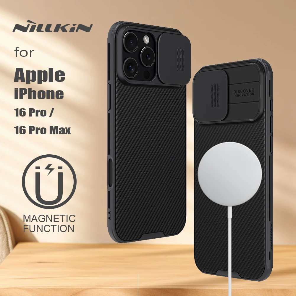 Nillkin For iPhone 16 Pro Max / 16 Pro Case Magnetic CamShield Pro Camera Slide Cover Magsafe Protection Back cover
Nillkin For iPhone 16 Pro Max / 16 Pro Case Magnetic CamShield Pro Camera Slide Cover Magsafe Protection Back cover