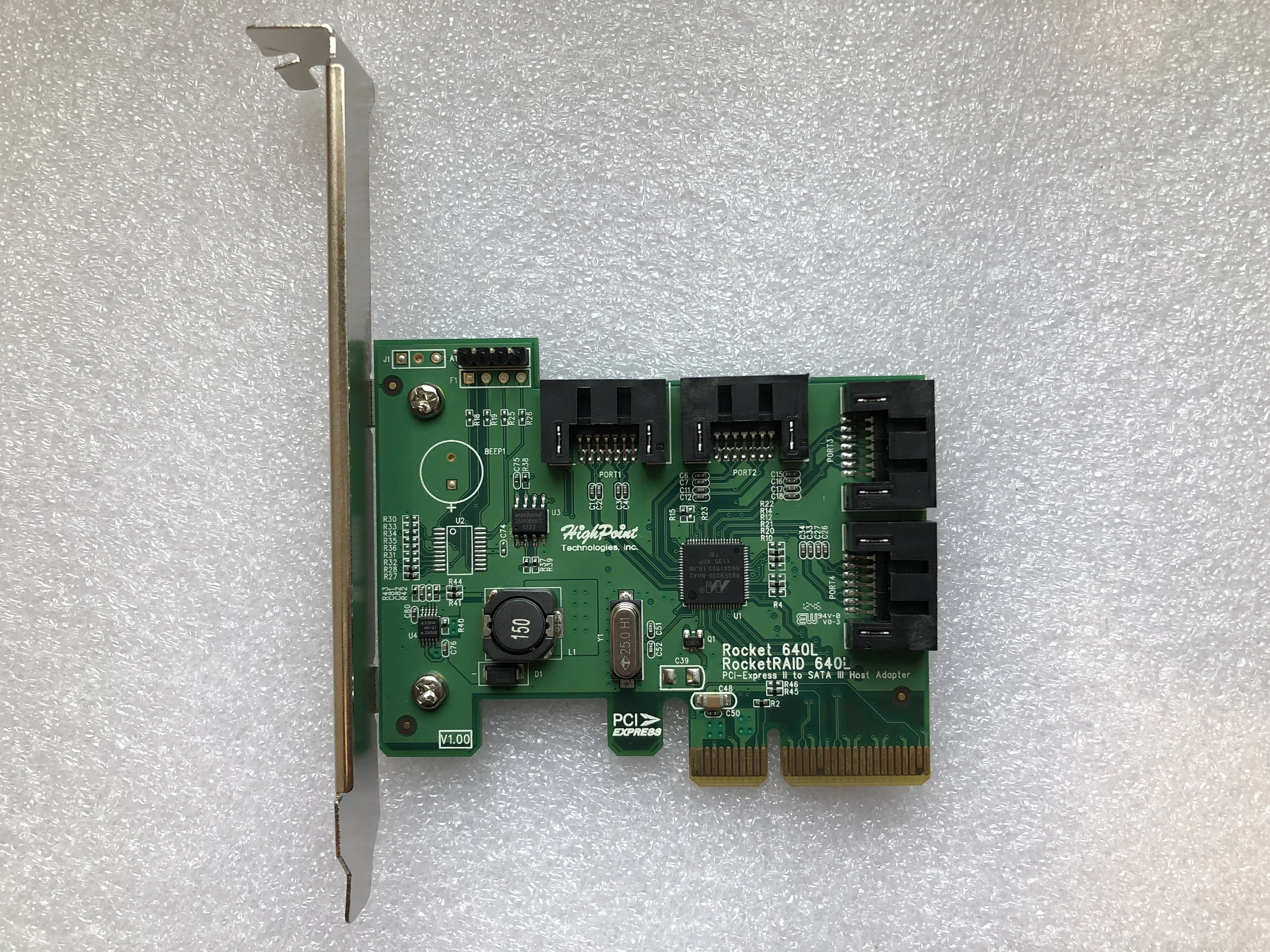 Adapter card for HIGH POINT TECHNOLOGIES ROCKET 640L Quad Port 6Gb/s PCI-Express 2.0 Host
Adapter card for HIGH POINT TECHNOLOGIES ROCKET 640L Quad Port 6Gb/s PCI-Express 2.0 Host