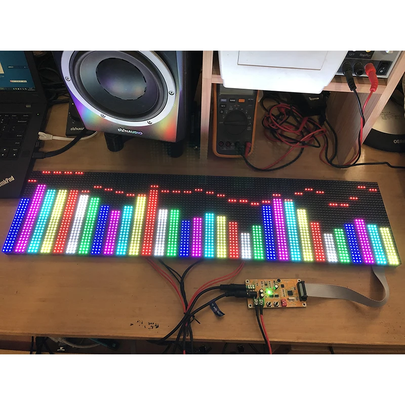 New Full Color RGB Music Spectrum Display Screen KTV Stage LED Rhythm Light 64 Mode Brightness Adjustable
New Full Color RGB Music Spectrum Display Screen KTV Stage LED Rhythm Light 64 Mode Brightness Adjustable