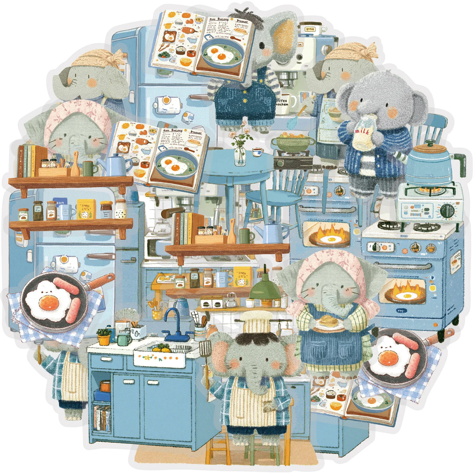 Etori Life 15Pcs Chef Elephant Cute Life Decoration Journal Pattern Pet Stickers Suitable for Laptops, Suitcases, Bicycles, Guitars, Skateboards, DIY Diaries, Handmade Scrapbooks, Office Decoration Accessories, Sealing Labels, Children's Toys, Birthday Gi
Etori Life 15Pcs Chef Elephant Cute Life Decoration Journal Pattern Pet Stickers Suitable for Laptops, Suitcases, Bicycles, Guitars, Skateboards, DIY Diaries, Handmade Scrapbooks, Office Decoration Accessories, Sealing Labels, Children's Toys, Birthday Gi