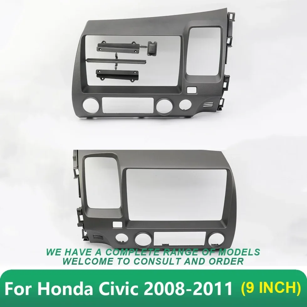 Car Audio Fascia Frame 9 INCH Radio 2Din Adapter for Honda Civic 2008-2011 MP5 DVD Player Fitting Head Unit Cover Panel Trim Kit
Car Audio Fascia Frame 9 INCH Radio 2Din Adapter for Honda Civic 2008-2011 MP5 DVD Player Fitting Head Unit Cover Panel Trim Kit