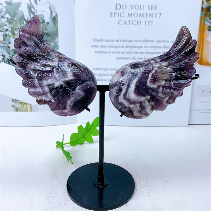 Natural Drean Amethyst Angel Wings Figurine Crafts, Healing Crystals, Carving, Halloween Gift, Home Decoration, 1Pc
Natural Drean Amethyst Angel Wings Figurine Crafts, Healing Crystals, Carving, Halloween Gift, Home Decoration, 1Pc