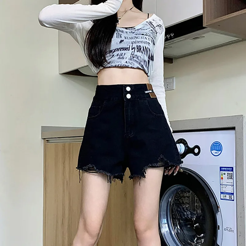 High Waist A-Line Denim Shorts Women's Summer Wide Leg Straight Cut Retro Hot Pants Casual Versatile Korean Style Outer Wear
High Waist A-Line Denim Shorts Women's Summer Wide Leg Straight Cut Retro Hot Pants Casual Versatile Korean Style Outer Wear