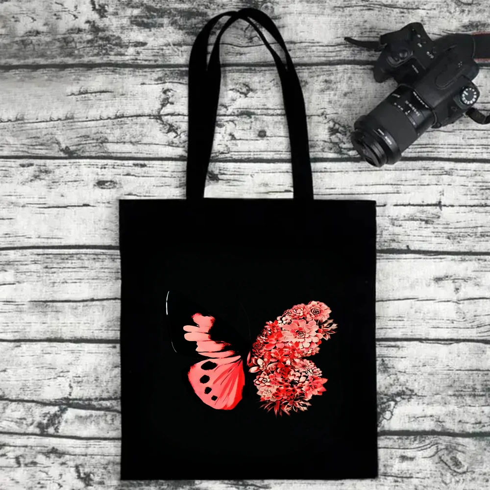 Half Floral Butterfly Canvas Tote Bag, Watercolor Flower Print Shoulder Bag for Nature Lovers
Half Floral Butterfly Canvas Tote Bag, Watercolor Flower Print Shoulder Bag for Nature Lovers