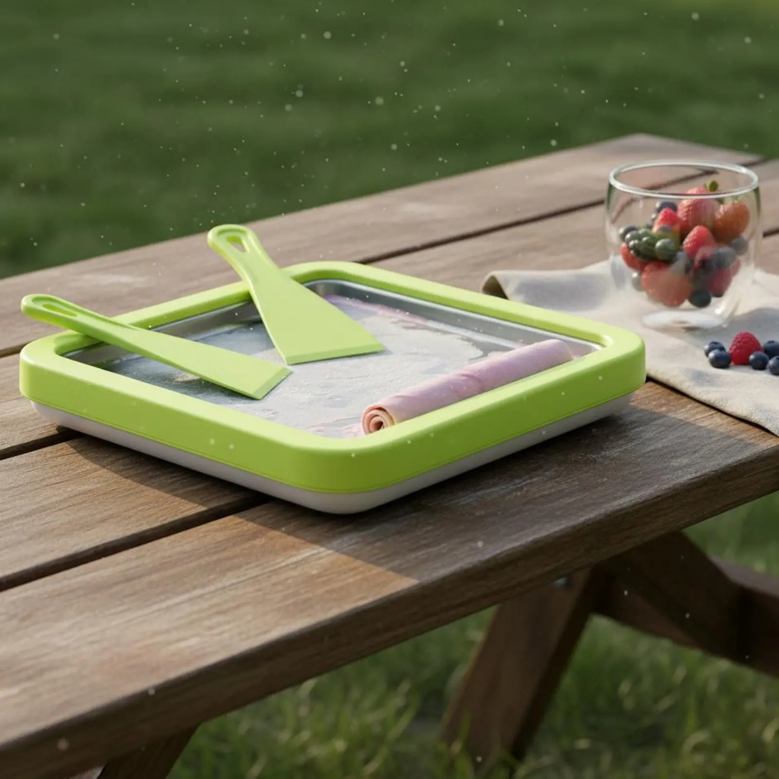 Fried Ice Cream Pan Homemade Treats Non-Electric Chilled Yogurt Plate Rolled Ice Cream Appliance Versatile for Children, Parties
Fried Ice Cream Pan Homemade Treats Non-Electric Chilled Yogurt Plate Rolled Ice Cream Appliance Versatile for Children, Parties