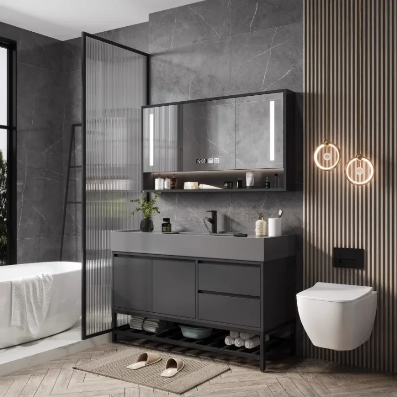 Solid Wood Washbasin Bathroom Cabinets Luxury Vintage Partition Vanity Bathroom Cabinets Light Storage Mobiletto Bagno Furniture
Solid Wood Washbasin Bathroom Cabinets Luxury Vintage Partition Vanity Bathroom Cabinets Light Storage Mobiletto Bagno Furniture