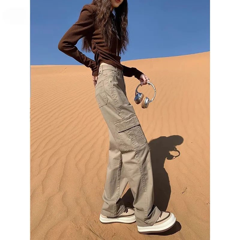 American-Style Narrow Wide-Leg Work For Women, Spring-Summer 2026 New Model, Khaki Color, Autumn-Winter Straight Slim-Fit Denim
American-Style Narrow Wide-Leg Work For Women, Spring-Summer 2026 New Model, Khaki Color, Autumn-Winter Straight Slim-Fit Denim