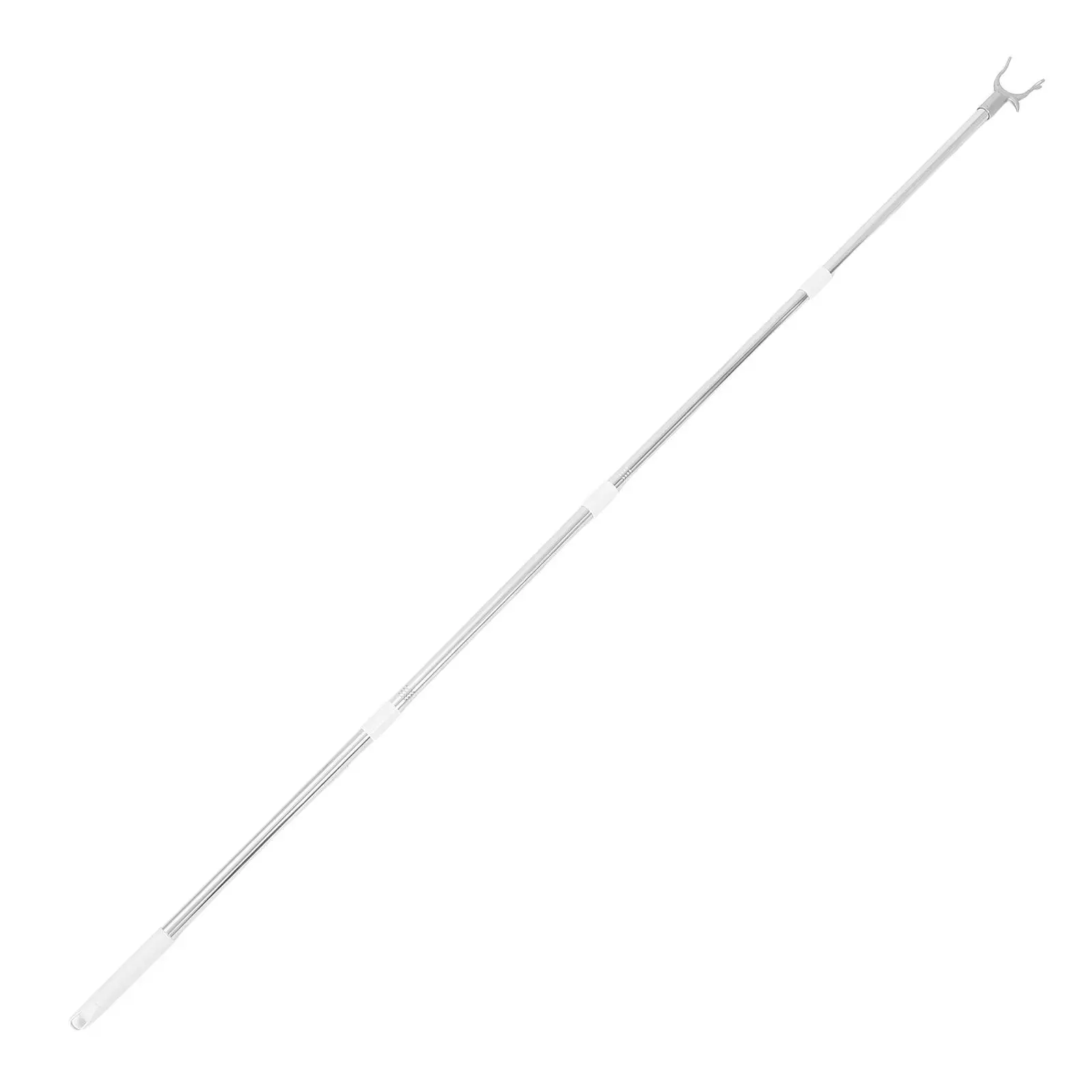 Clothing Clothes Rail Hook Reaching for Clothesline Silver Stainless Steel Pole with
Clothing Clothes Rail Hook Reaching for Clothesline Silver Stainless Steel Pole with