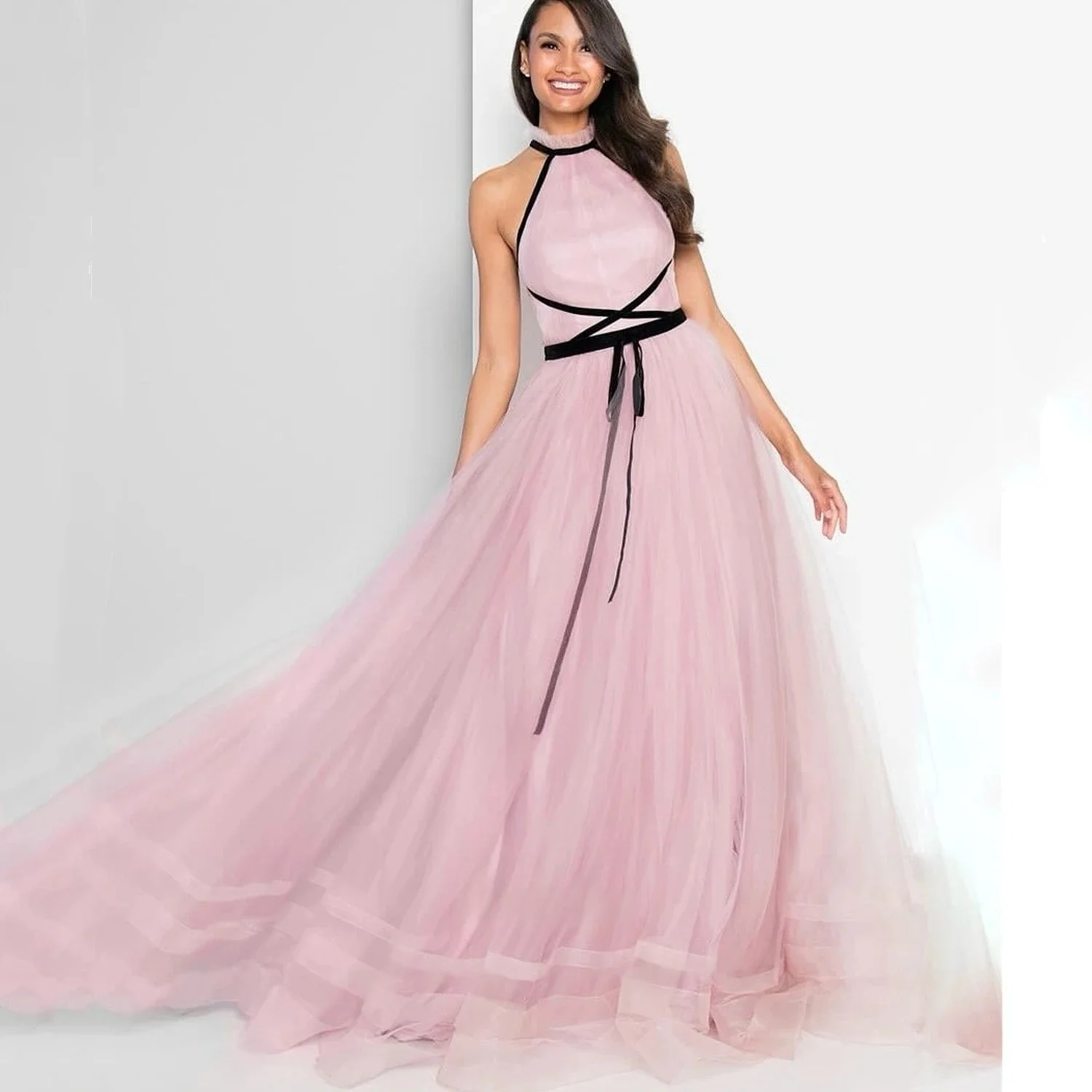Pink Halter Formal Long Bespoke Occasion Gown Evening Dresses Prom Pastrol Unisex Jersey Retro Dubai Saudi Arabic Customized
Pink Halter Formal Long Bespoke Occasion Gown Evening Dresses Prom Pastrol Unisex Jersey Retro Dubai Saudi Arabic Customized