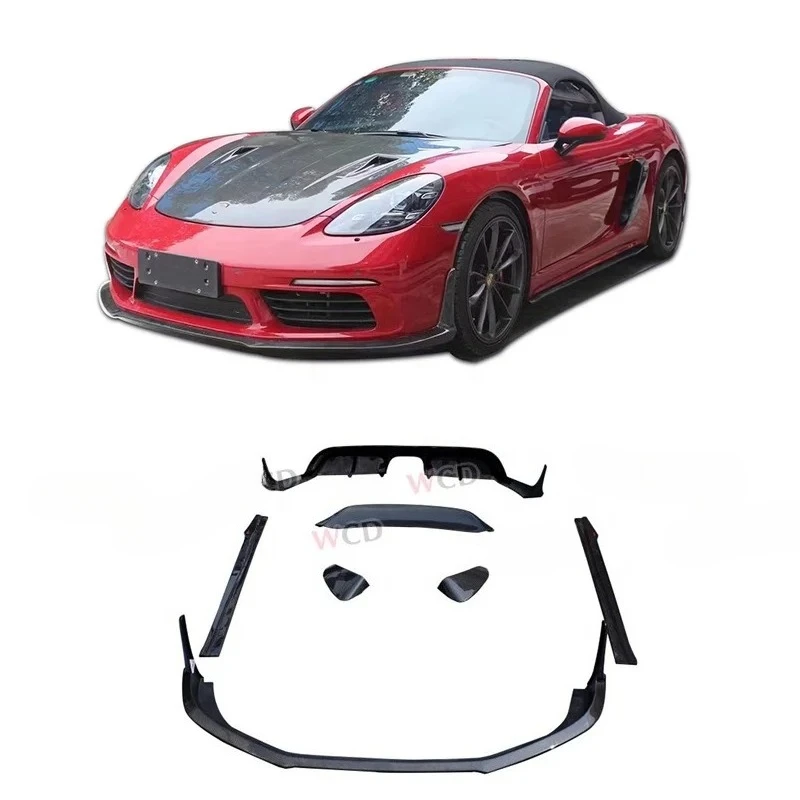 Для Porsche 718 Boxster Cayman CMS стиль комплект кузова из углеродного волокна передняя губа задний диффузор боковые юбки спойлер боковой вентиляционный сплиттер
Для Porsche 718 Boxster Cayman CMS стиль комплект кузова из углеродного волокна передняя губа задний диффузор боковые юбки спойлер боковой вентиляционный сплиттер