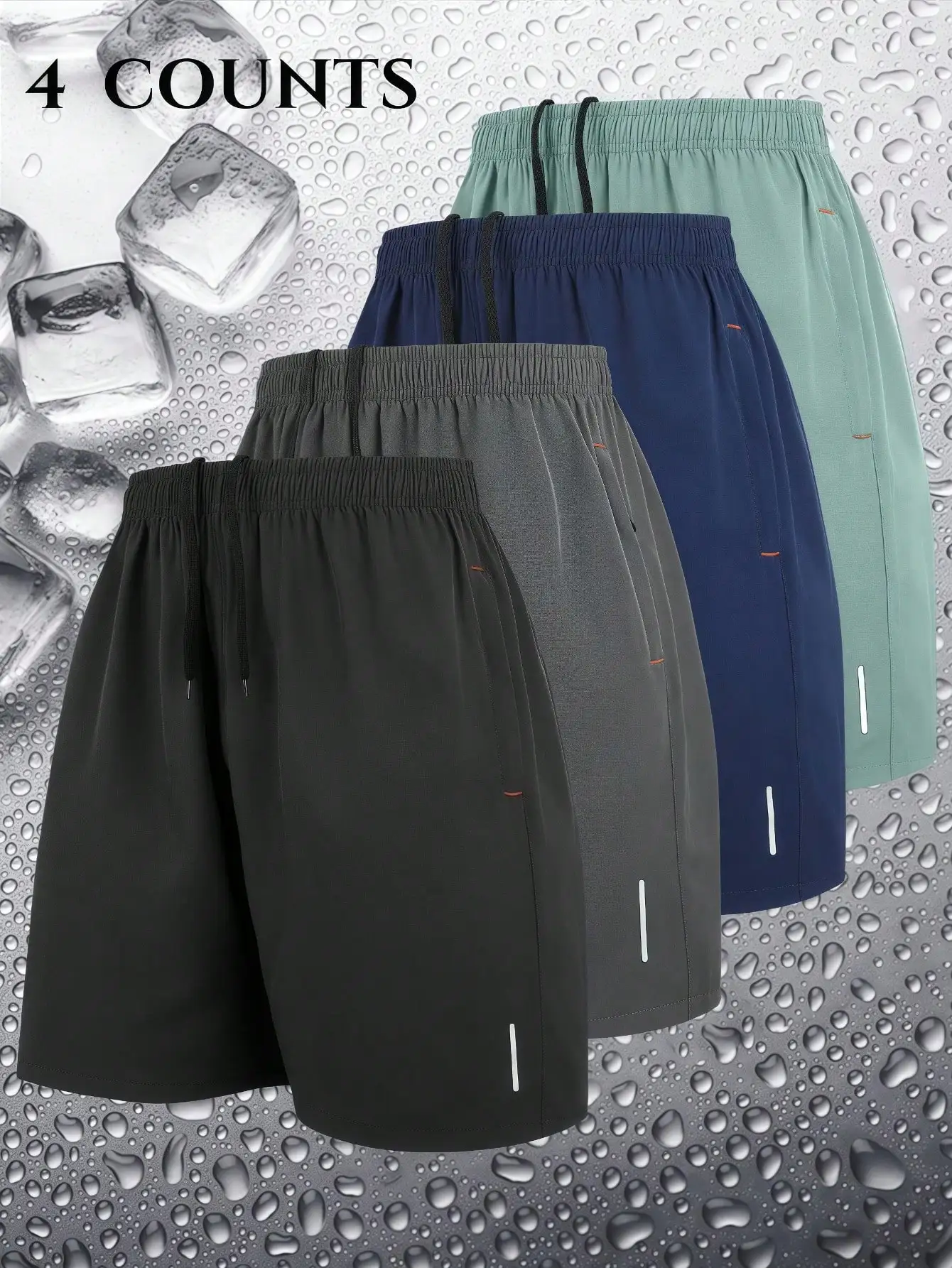 4pcs Men's Sports Shorts, Summer Casual Quick Dry Elastic Waist Drawstring Shorts With Zipper Pockets, Comfortable For Gym, Outd
4pcs Men's Sports Shorts, Summer Casual Quick Dry Elastic Waist Drawstring Shorts With Zipper Pockets, Comfortable For Gym, Outd