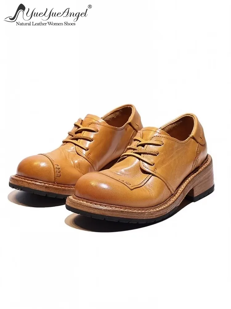 Handmade Solid Color Retro Horsehide Genuine Leather Women Pumps Lace Up Business Casual Office Lady Chunky Heel Platform Shoes
Handmade Solid Color Retro Horsehide Genuine Leather Women Pumps Lace Up Business Casual Office Lady Chunky Heel Platform Shoes