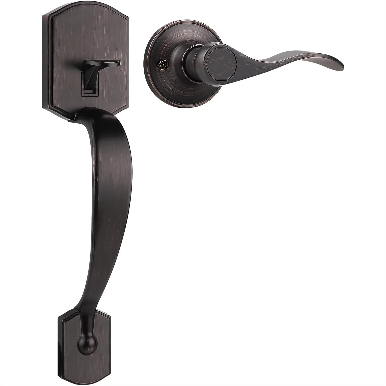 Entry Door Handleset with Keypad, Oil Rubbed Bronze Finish, Heavy Duty Zinc Alloy, Fits Standard Doors, Reversible Lever
Entry Door Handleset with Keypad, Oil Rubbed Bronze Finish, Heavy Duty Zinc Alloy, Fits Standard Doors, Reversible Lever