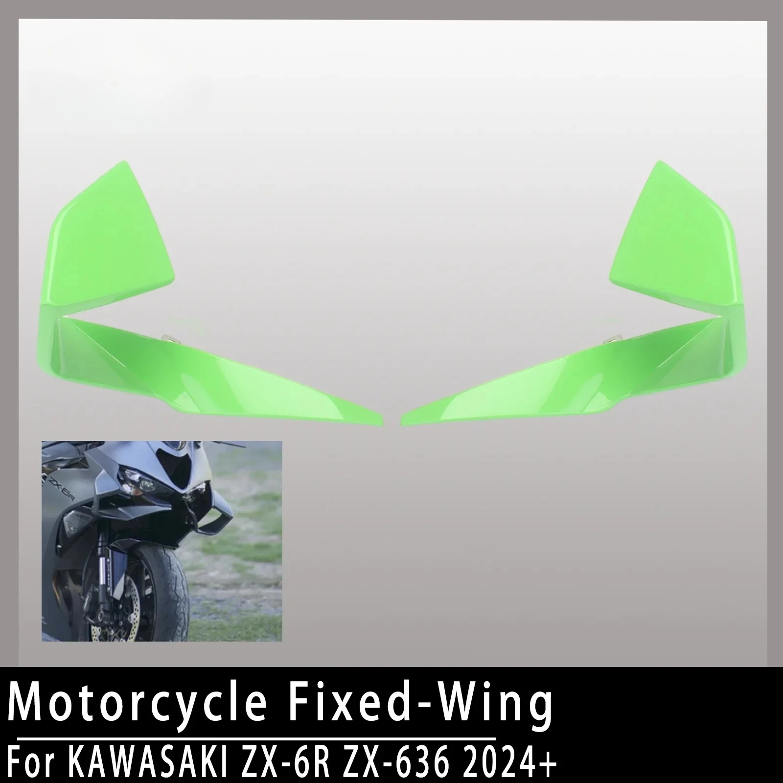 Para Kawasaki ZX-6R ZX-636 2024-2025 2026 alerón delantero de motocicleta labio delantero ala fija carenado de motocicleta ala f
Para Kawasaki ZX-6R ZX-636 2024-2025 2026 alerón delantero de motocicleta labio delantero ala fija carenado de motocicleta ala f
