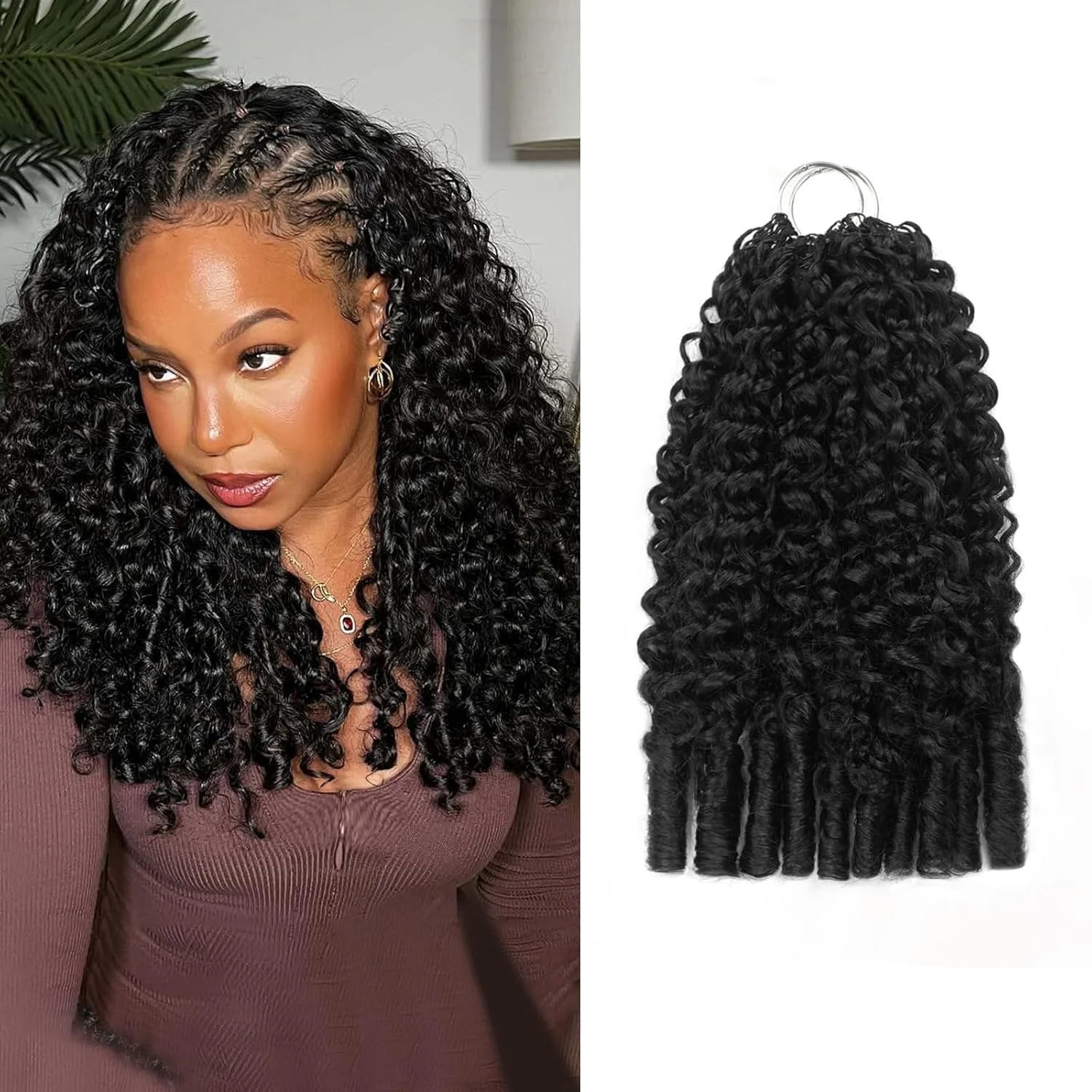 Натуральные кудрявые волосы Kinky Curly Pre Looped Feather Crochet, предварительно разделенные, без узлов, бирманские кудрявые волосы для плетения кос для чернокожих женщин.
Натуральные кудрявые волосы Kinky Curly Pre Looped Feather Crochet, предварительно разделенные, без узлов, бирманские кудрявые волосы для плетения кос для чернокожих женщин.
