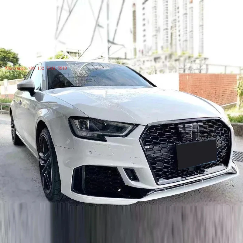 Hongsheng Bumpers suitable for 2017-2019 A3 8V S3 sedans | RS3 style front bumper | Glossy black grille with ACC vents
Hongsheng Bumpers suitable for 2017-2019 A3 8V S3 sedans | RS3 style front bumper | Glossy black grille with ACC vents