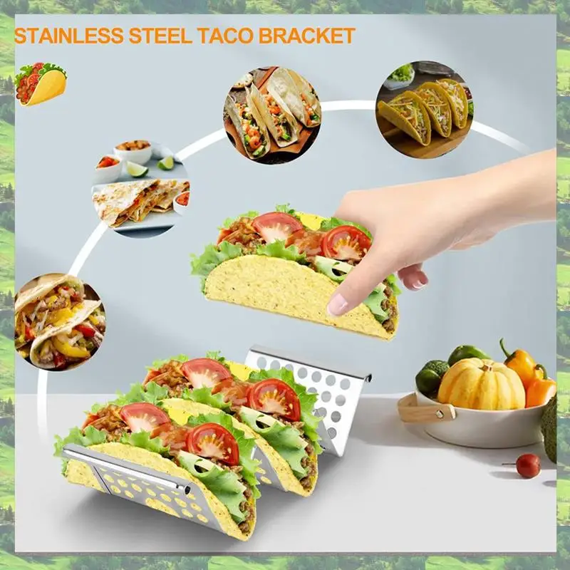 A59Z-Taco Holder Stand, 16 Pack Stainless Steel Stand Rack With Handles, Taco Tray Holds Up To 3 Tacos, Taco Rack Stands
A59Z-Taco Holder Stand, 16 Pack Stainless Steel Stand Rack With Handles, Taco Tray Holds Up To 3 Tacos, Taco Rack Stands