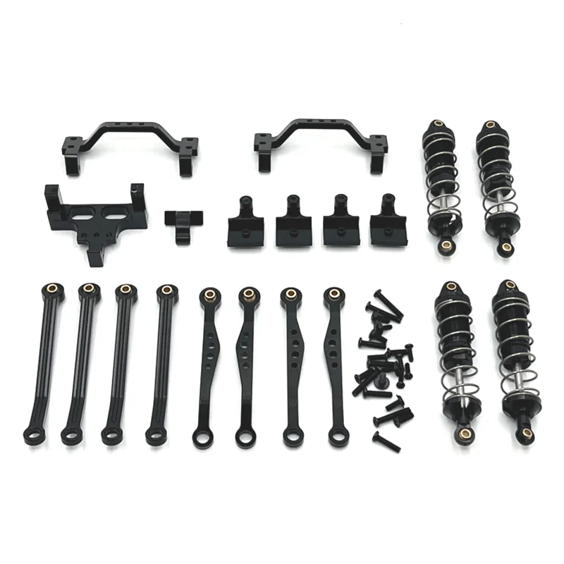 1/16 Full Metal Upgrade Kit for WPL C64 C74-1 JA11 Link Rods, Shock Mounts, Servo Mount, Hydraulic Shocks
1/16 Full Metal Upgrade Kit for WPL C64 C74-1 JA11 Link Rods, Shock Mounts, Servo Mount, Hydraulic Shocks