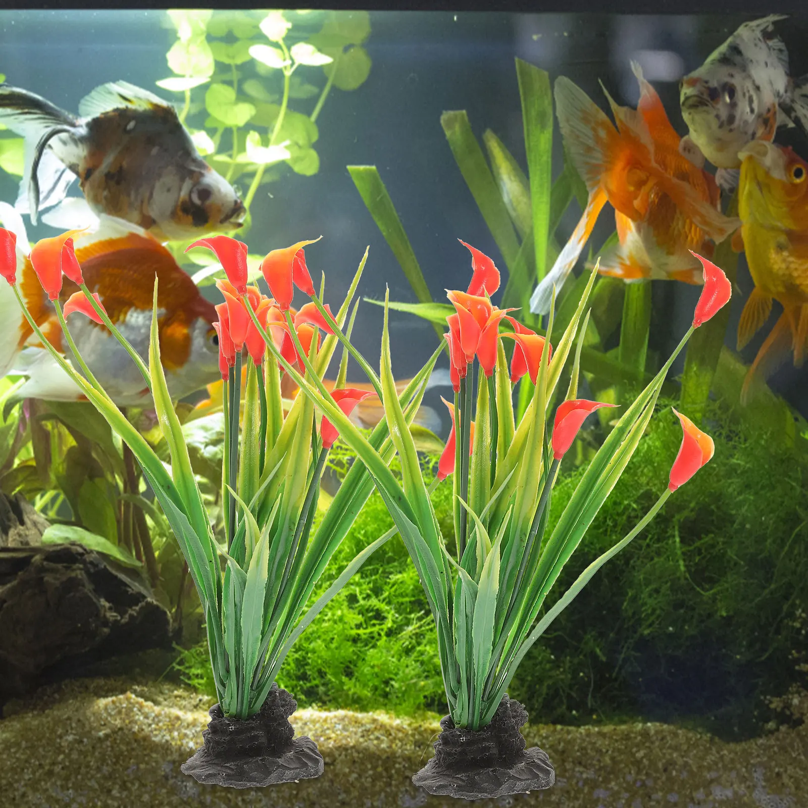 2 Pcs Aquatic Decoration Fish Tank Landscaping Plants Fake Aquarium Planter Desktop
2 Pcs Aquatic Decoration Fish Tank Landscaping Plants Fake Aquarium Planter Desktop