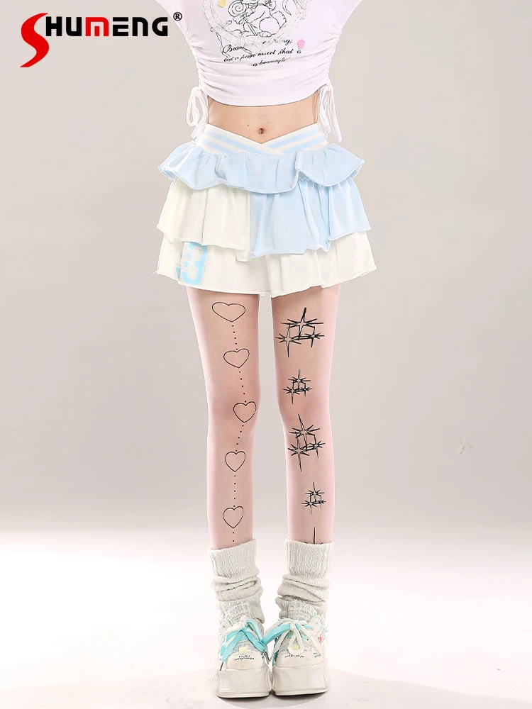 American Fashion Sweet Cool Girl Y2K Skirt Ruffles Splicing Letter Embroidery Casual High Waist Cake Short Skirts Women Summer
American Fashion Sweet Cool Girl Y2K Skirt Ruffles Splicing Letter Embroidery Casual High Waist Cake Short Skirts Women Summer