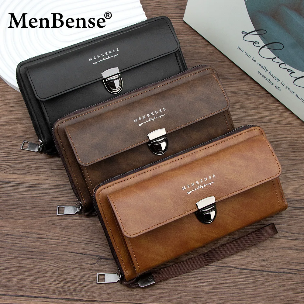 PU leather men's wallet, long hand strap, large capacity lock clutch, loose change card case, mobile phone case
PU leather men's wallet, long hand strap, large capacity lock clutch, loose change card case, mobile phone case