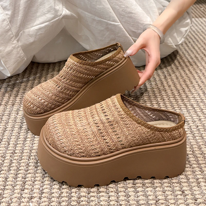 Women Ladies Summer Hollow Knit Mesh Chunky Wedge Heels Platform Round Toe Clogs Slides Casual Lazy Mules Sandals Slippers Shoes
Women Ladies Summer Hollow Knit Mesh Chunky Wedge Heels Platform Round Toe Clogs Slides Casual Lazy Mules Sandals Slippers Shoes